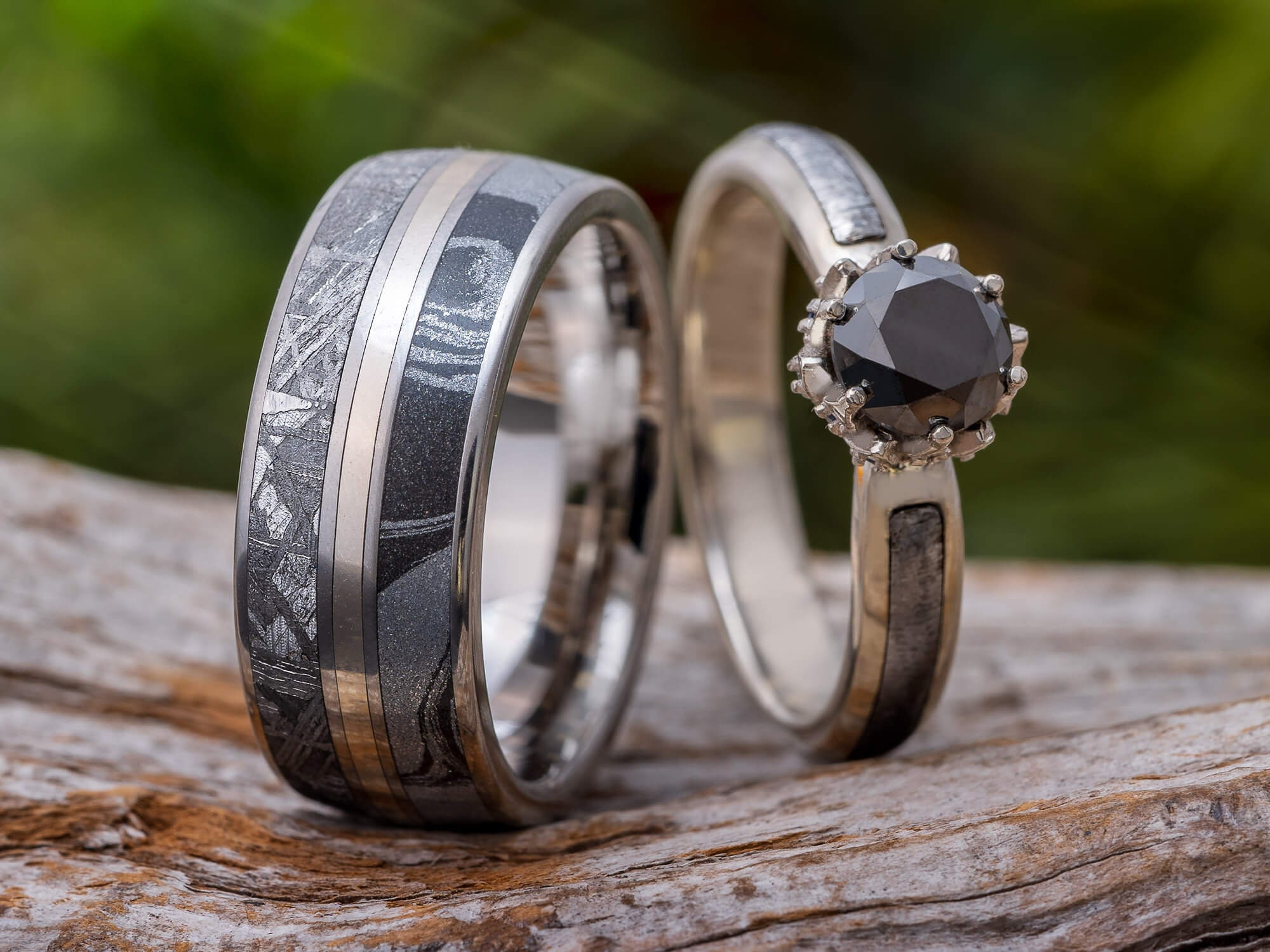 unique engagement rings black diamonds