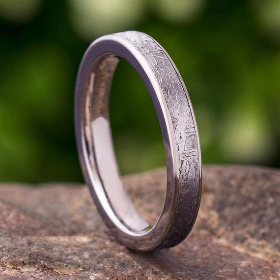 ギベオン隕石リングセット、チタン製結婚指輪 - Etsy 日本