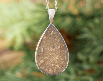 Teardrop Memorial Necklace With Ashes