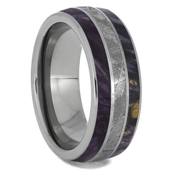 Purple wedding band for best sale him