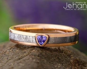 Trillion Cut Tanzanite Engagement Ring or Wedding Band
