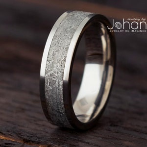 Meteorite Wedding Ring in Titanium