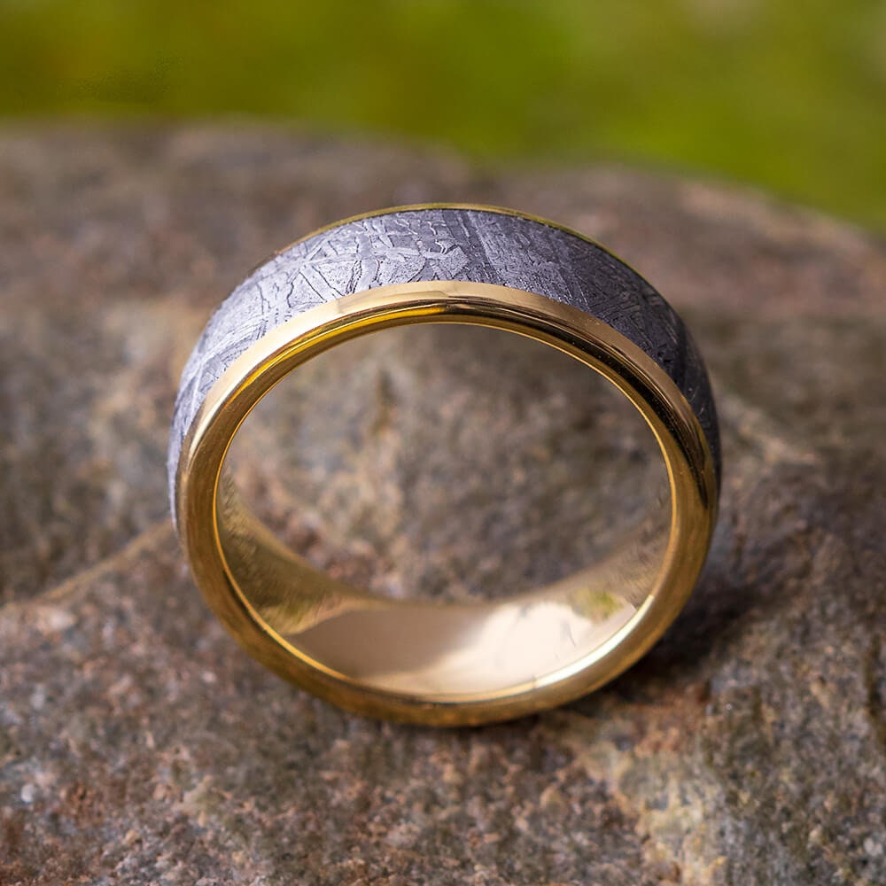 Meteorite and gold best sale ring