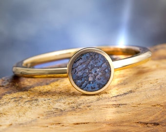 Dinosaur Bone Ring for Her, Unique Fossil Ring