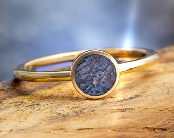 Dinosaurusbotring voor haar, unieke fossielenring