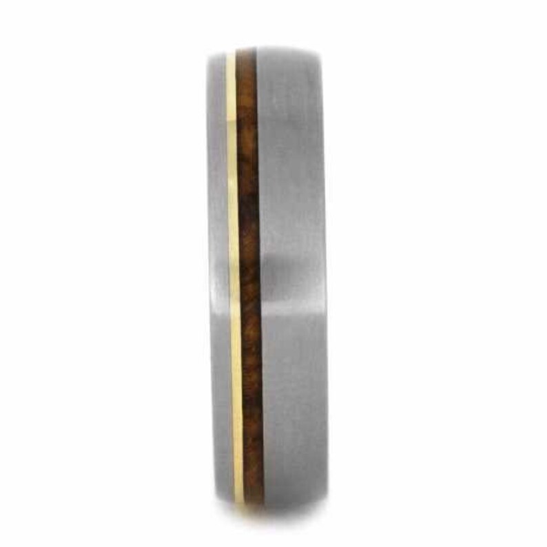 Exotic Wood & Gold Men's Wedding Band