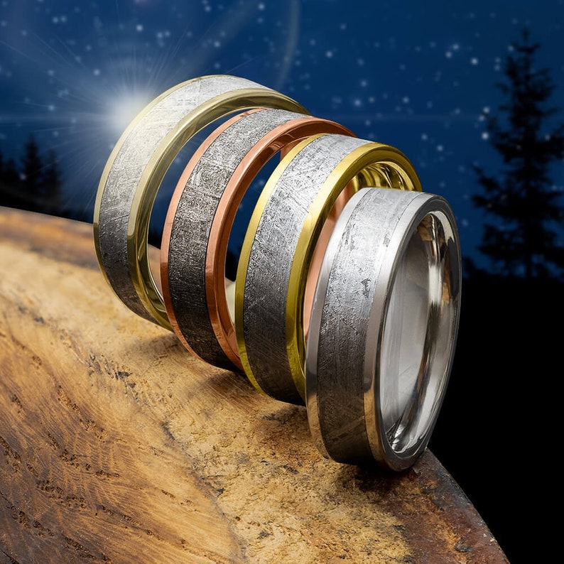 Meteorite Wedding Bands for Men