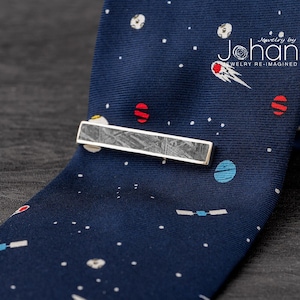 Authentic Meteorite Tie Clip, Unique Gift for Groom Or Groomsman, Nerd Wedding, In Stock