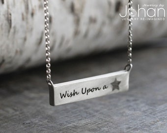 Authentic Meteorite Star "Wish Upon A Star" Bar Necklace
