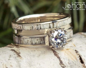 Antler wedding band sets new arrivals