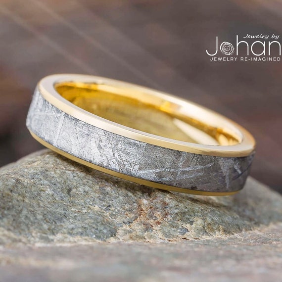 Solid sales meteorite ring