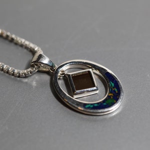 Nano Bible Pendant with Eilat Stone, 925 silver, Nano Bible Pendant, christian gift, nano bible chip bracelet, unisex jewelry