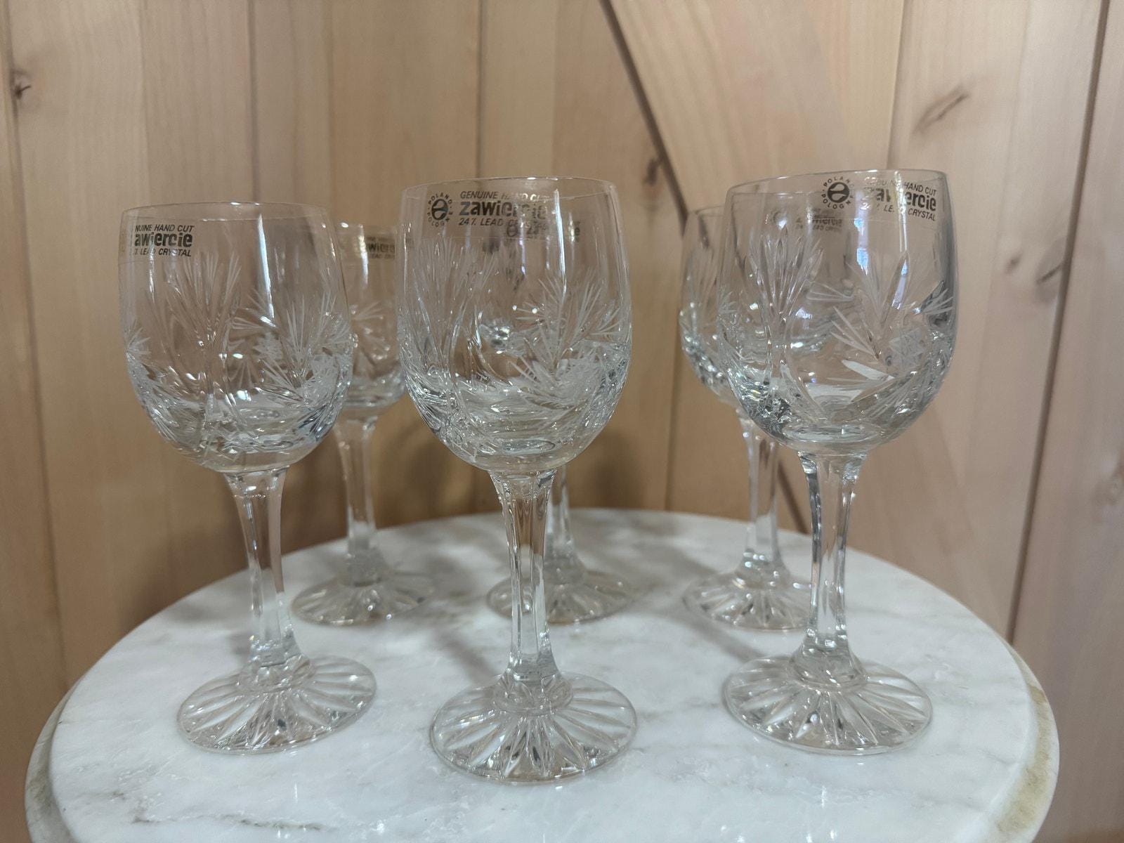 未使用BOHEMIA GLASS クリスタル花瓶 鷲の彫刻