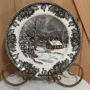 Vintage Johnson Brothers England Friendly Village The School House Dinner Plate