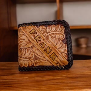 Personalisierte Brieftasche, Leder Brieftasche mit Gravur, Brieftasche mit benutzerdefinierter Gravur, Brieftasche für Mann, handgemachtes Geschenk, Vatertagsgeschenk für ihn, Herrengeschenk