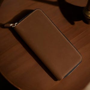 Leather Women Wallet, Leather Women Zip Around Wallet, Zip Around Wallet, Travel Zippered Wallet, Anniversary Gift For Her, Birthday Gift