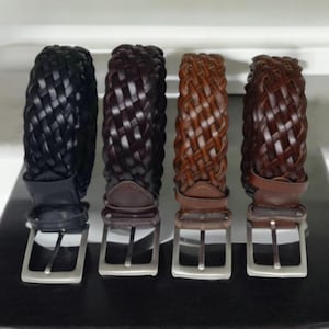 Mother&#39;s Day Gift, Braided High Quality Leather Belt, Handcrafted Vegetabled Tanned Leather Belt For Men and Women, Elegant Stylish Belt,