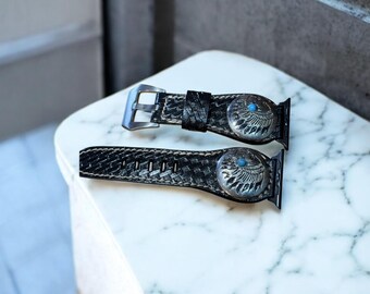 Genuine Leather Apple Watch Strap, 38mm 40mm 41mm 42mm 44mm 46mm 49mm, Series 10 9 8 7 6 5 4 3 2 1 SE Ultra 1 2 iWatch Band, Birthday Gift