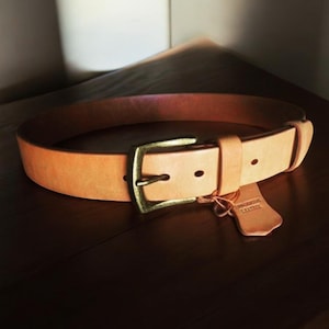 Handcrafted Full-Grain Leather Belt, Men&#39;s Leather Belt, Western Casual Belt, Handmade Leather Belt, Birthday Gift For Boy Girl Youth Child