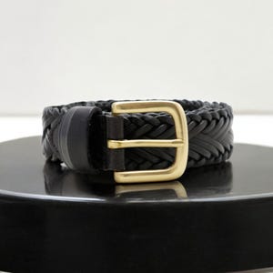 Braided Leather Belt, High Quality Belt, Handcrafted Leather Belt For Men & Women, Black Leather Belt, Men’s Gift For Him, Anniversary Gift