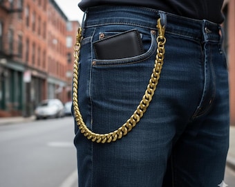 Brass Wallet Chain – Solid Antique Brass Chain | Punk Pant Chains