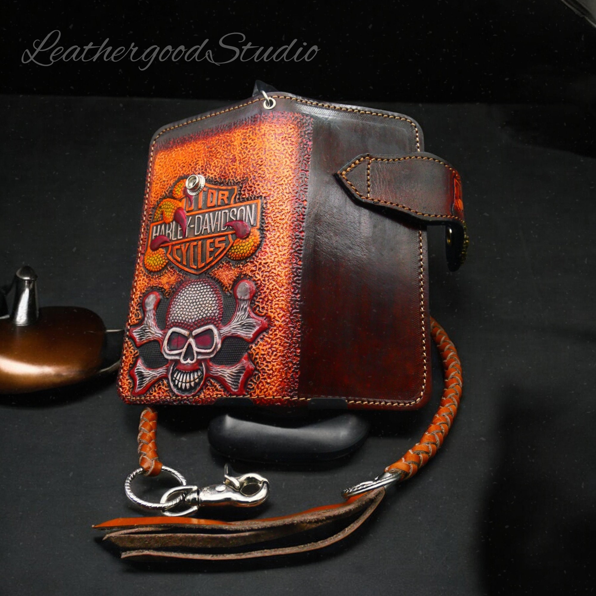 タグ付き harley davidson ウォレットチェーン skull タグ付き harley davidson ウォレットチェーン skull安い 価格