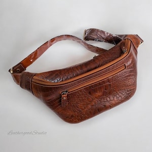 Muttertagsgeschenk, Echtleder Gürteltasche, schwarz, Echtleder, Crossbody Bag, Leder Gürteltasche, Geburtstagsgeschenk für sie, Mom Geschenke für Mama