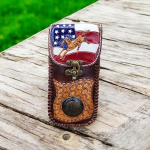 Brown Leather Phone Pouch, Belt Clip iPhone Case, Leather Cell Phone Holster, iPhone 16 15 14 13 12 11 Pro Holster, Vertical Belt Phone Case