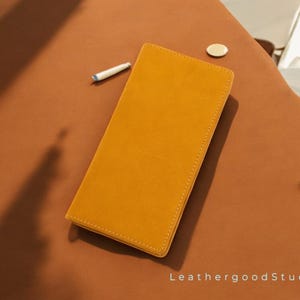 Echtleder Lange Brieftasche, Stilvolle Geschenkidee für Sie / Ihn, Lange Leder Brieftasche, Herren Lange Brieftasche Mehrere Fächer Jubiläumsgeschenk