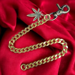 Brieftasche Kette, massive Messing Kette, Tuck Brieftasche, Biker Brieftasche, Brieftasche Kette, Hosen Kette, Biker Schlüsselanhänger, Biker Kette, Geschenk für Freund