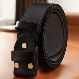 Genuine Leather Belt, Mens Leather Belt, NO BUCKLE, Customizable Belt Strap for Your Buckle, Men&#39;s DIY Accessory Gift, Belt Without Buckle