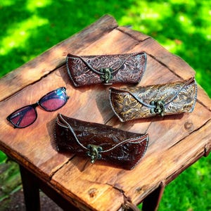 Genuine Leather Sunglasses Case, Leather Glasses Case, Birthday Gift For Her, Reading Glasses Case, Eyeglasses Holder, Soft Glasses Case