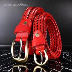 Braided High Quality Leather Belt, Handcrafted Vegetabled Tanned Leather Belt For Men and Women, Elegant Stylish Belt, Men’s Gift for him