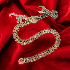 Handgefertigte Brieftaschen Kette, Fish Hook Lanyard, Biker Schlüsselanhänger, Biker Kette, Hosen Kette, Herren Accessoire, Cafe Racer, Arbeitskleidung, Raiders Geschenk