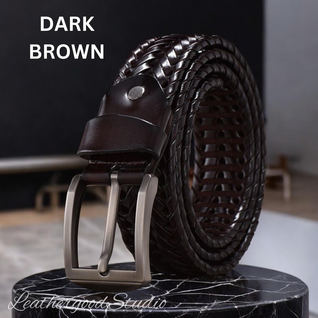 Braided High Quality Leather Belt, Handcrafted Vegetabled Tanned ...