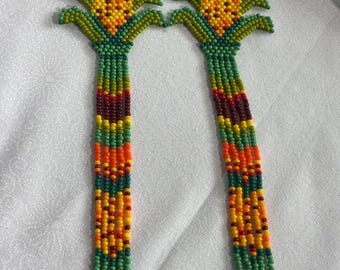 Corn cob earrings with fringe
