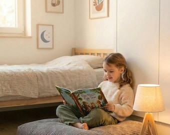 Ergonomisches Kinder Bodenkissen – Memory Foam Sitzkissen – Waschbar – Montessori Kissen – Premium Spielkissen Kinderzimmer