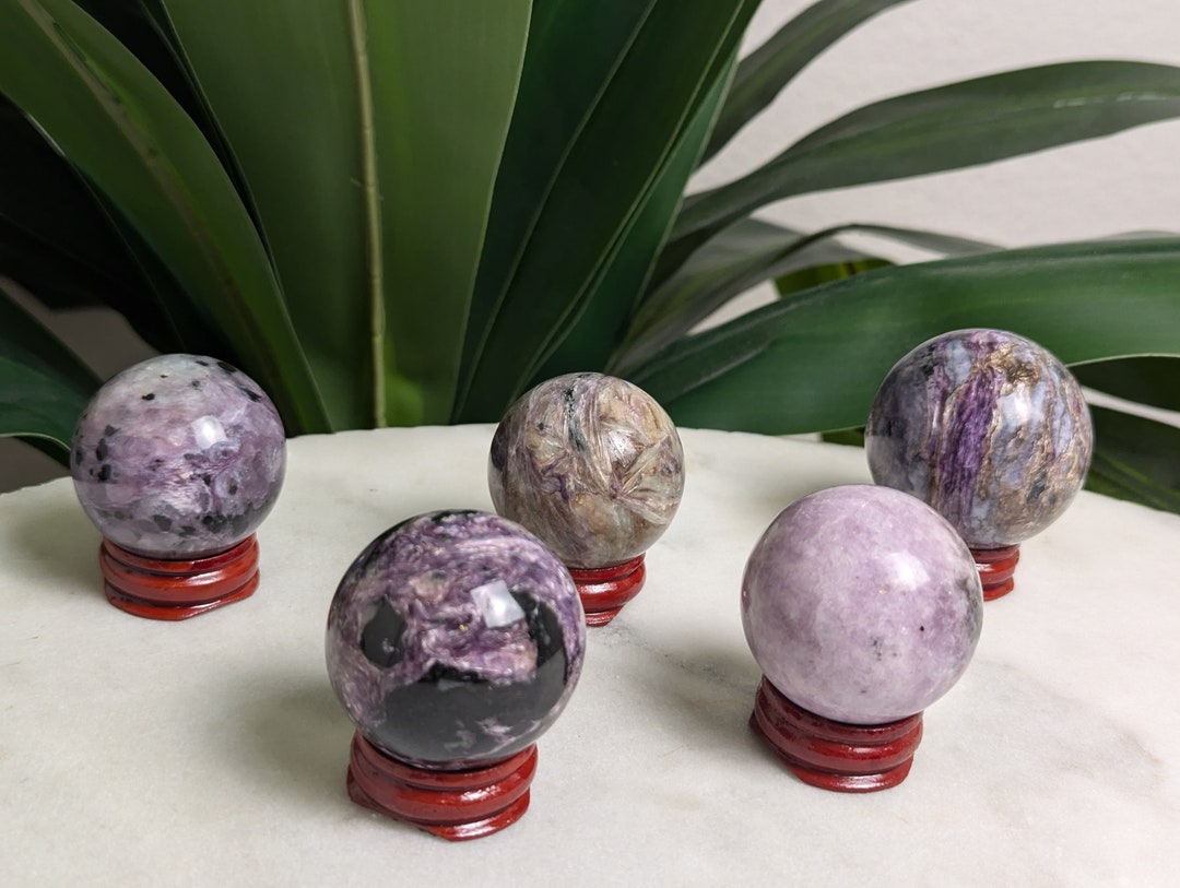 Charoite Spheres 5 Variants High Quality - Etsy