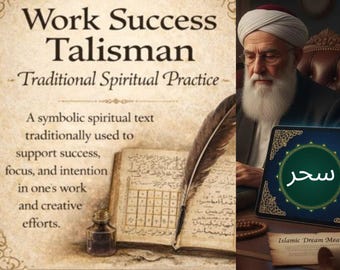 Work Success Talisman Printable, Career Success Sigil, Job Manifestation Symbol, Focus Discipline Ritual, Digital Download PDF