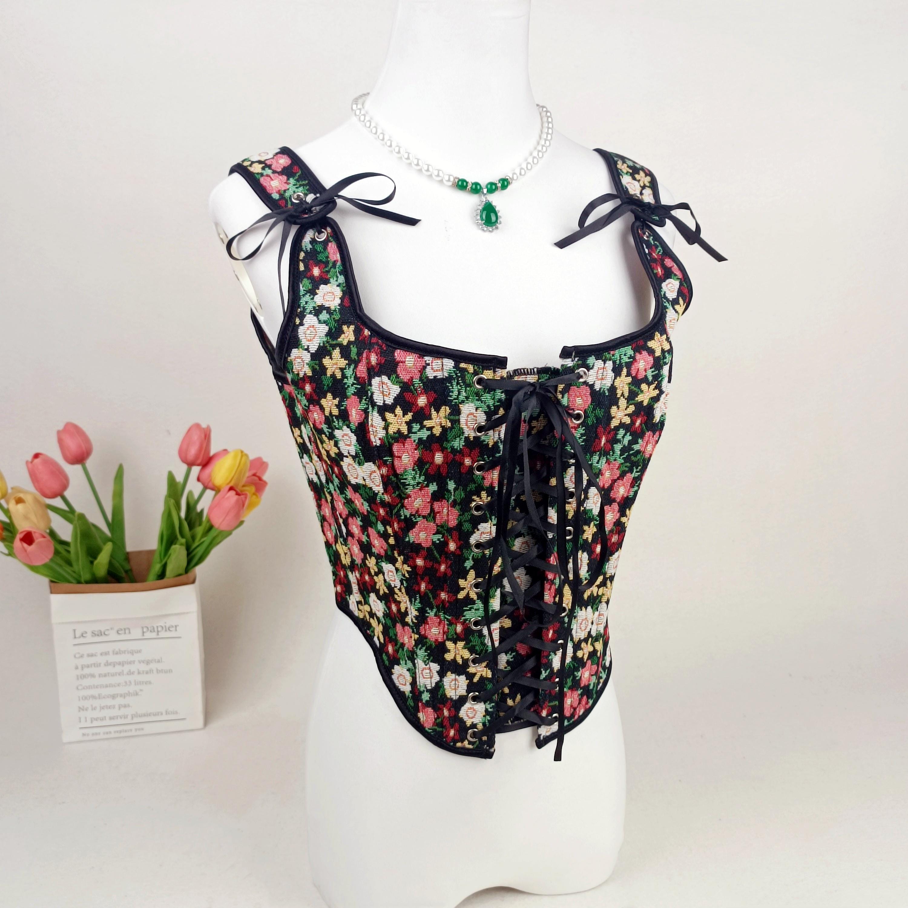 Vintage Long Sleeve Corset Top - Etsy