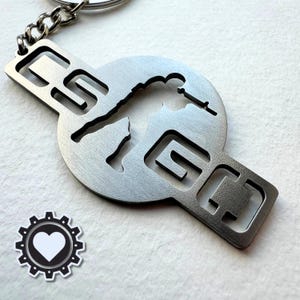 Counter-Strike Global Offensive Logo Inspired keychain