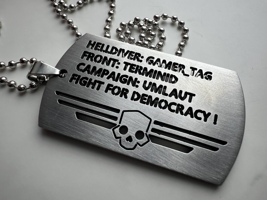 Hell Diver Personal Dog Tag Pendant Unique Personalized Dog Tag ID ...