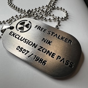 Custom Stalker Faction Dog Tag: Laser-Cut Stainless Steel Pendant