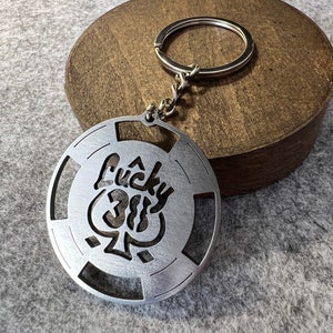 The Platinum Chip - Fallout New Vegas inspired - Lucky 38 Keychain/Pendant/Chip