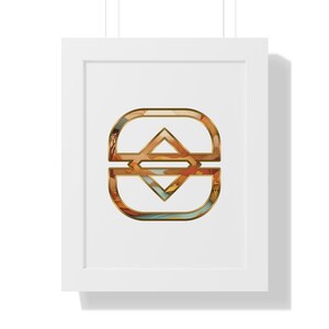 Mmra Krado Framed Adinkra Symbol Art Print, African Cultural Akan Wall Art, Large Home Decor, Unique Gift for Afrocentric Art Lovers