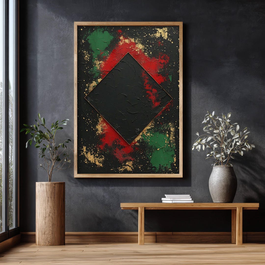 African Colors Wall Art Print | Bold Afrocentric Abstract Afrocentric ...