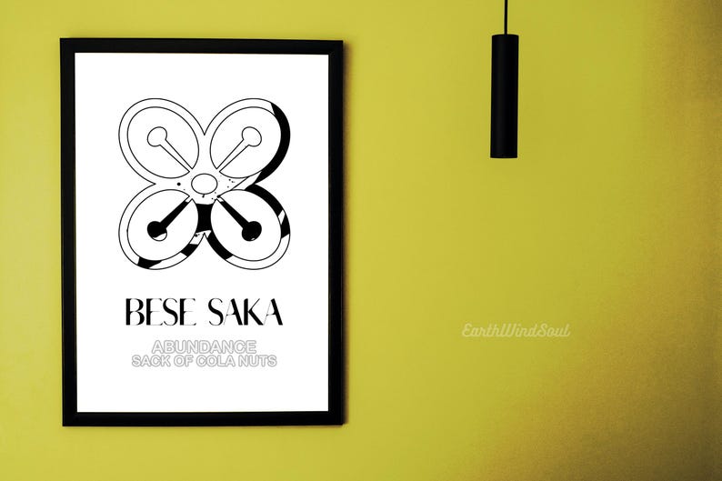 Instant Download: Adinkra Symbol BESE SAKA Black and White With Name ...