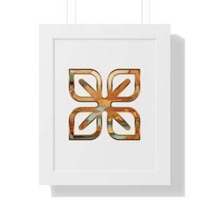 Nserewa Framed Adinkra Symbol Art Print, African Cultural Akan Wall Art, Large Home Decor, Unique Gift for Art Lovers