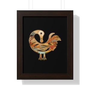 Sankofa Framed Adinkra Symbol Art Print, African Cultural Akan Wall Art, Afrocentric  Housewarming Gift