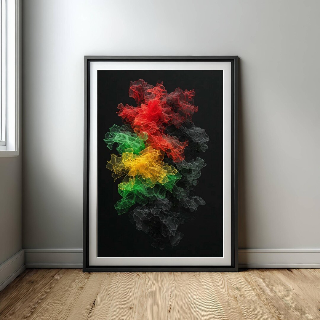 African Colors Wall Art Print | Bold Afrocentric Abstract Afrocentric ...